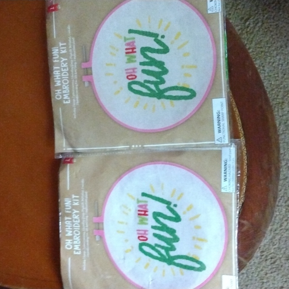 Embroidery kit oh what fun selling the 2 together
